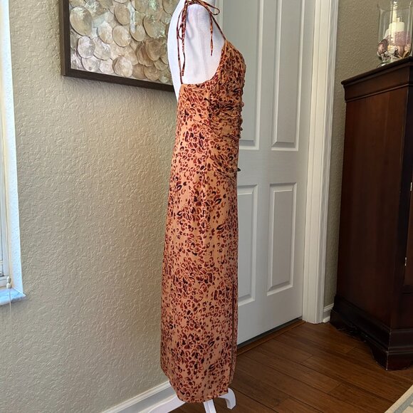 Free People Rust & Tan Floral Slip Dress - Picture 5 of 8